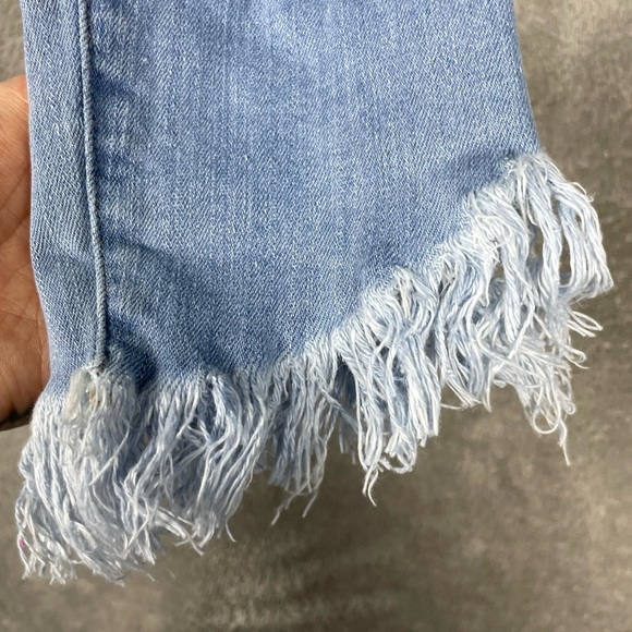 Frame Jeans Womens 27 Le High Skinny Shredded Chewed Raw Hem Distressed Punk 90s - Picture 9 of 12